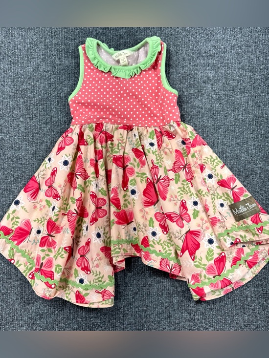 Matilda Jane Other - MATILDA JANE Sz 2 Twirl Dress Sleeveless Pink Polka Dot Butterfly Good to Go